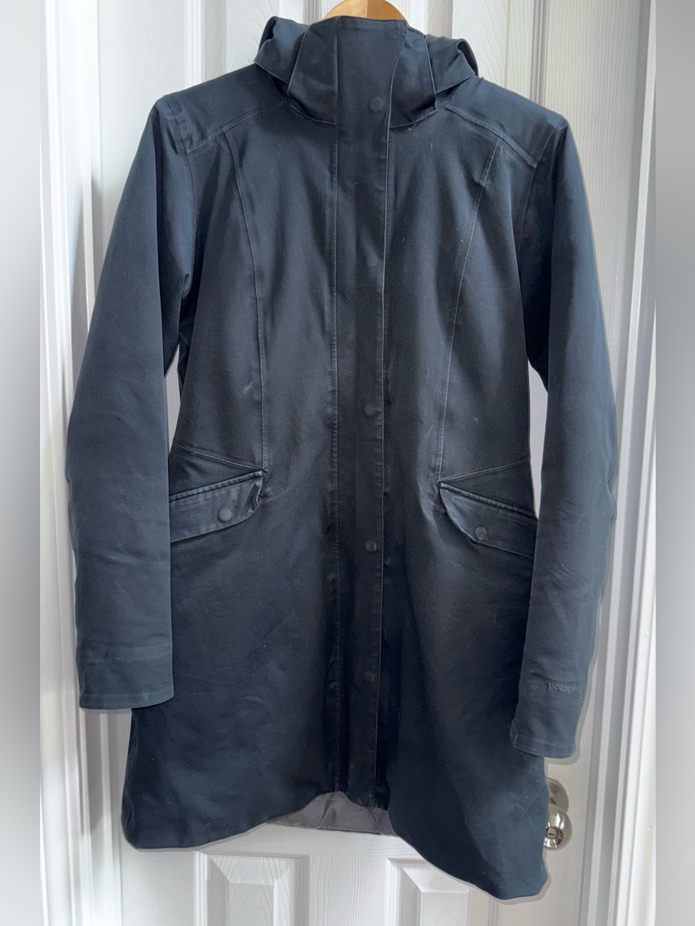 Patagonia Duete Waterproof Down Parka M H2No Detachable Hood Black Warm Winter